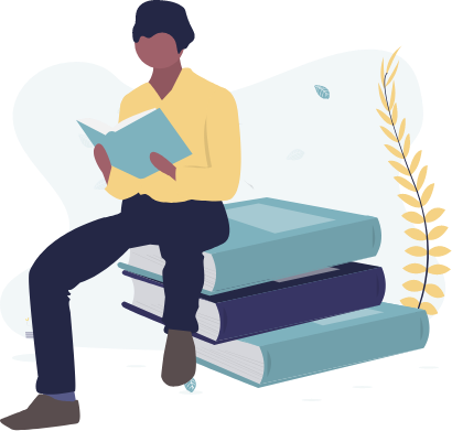 Digitales Bücherregal Illlustration